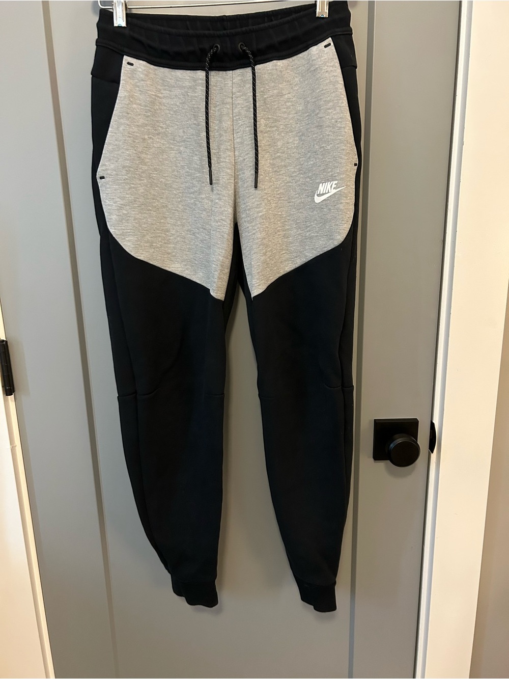 Nike Tech Black and Gray Colorblock Joggers